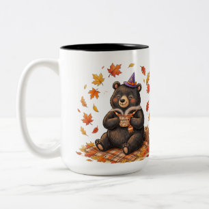 Tasse 2 Couleurs Mignon ours en peluche à l'épice de citrouille pou