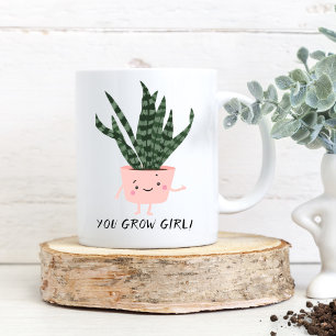 Tasse 2 Couleurs Mignonne fille fille fille drôle Plante amoureux