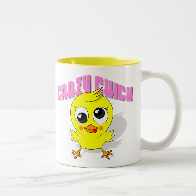 Tasse 2 Couleurs Mignonne mais folle (Droit)
