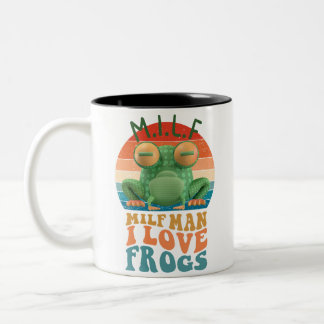 Tasse 2 Couleurs Milf Man I love Frogs Funny Kawai 90s Frog Coffee