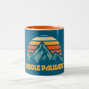 Tasse 2 Couleurs Milieu Palisade Californie Retro Turquoise