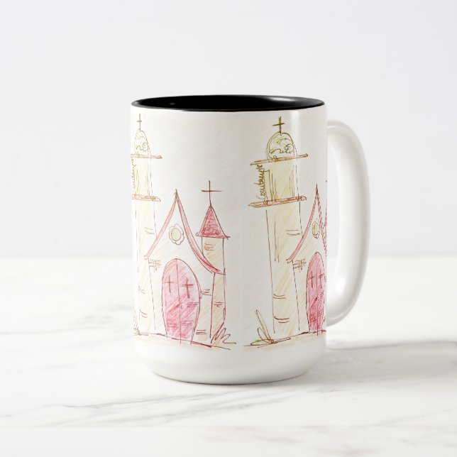 Tasse 2 Couleurs Minuscules églises - 2024 (Devant droit)