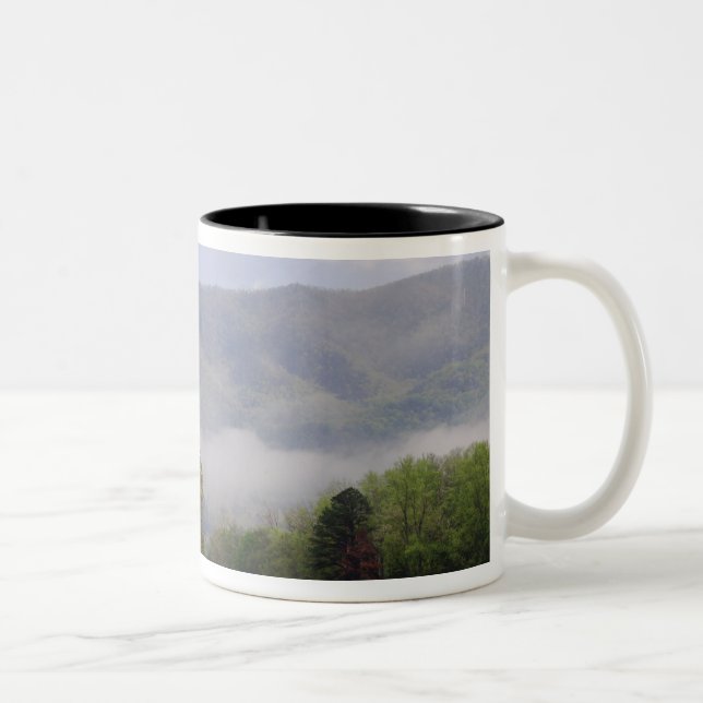 Tasse 2 Couleurs Misty meadow and Rich Mountain, Cades Cove, (Droit)