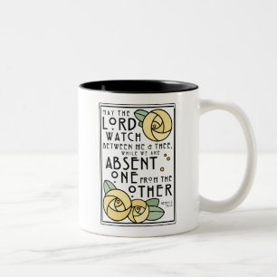 Tasse 2 Couleurs Mizpah Blessing Rose Glasgow jaune