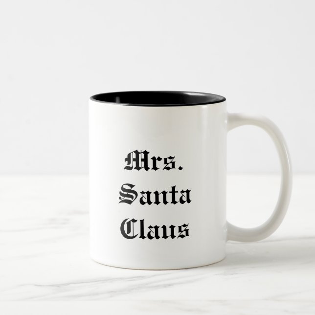 Tasse 2 Couleurs Mme le père noël (Droit)