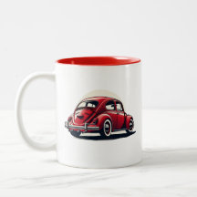 Modèle de voiture classique rouge 1960