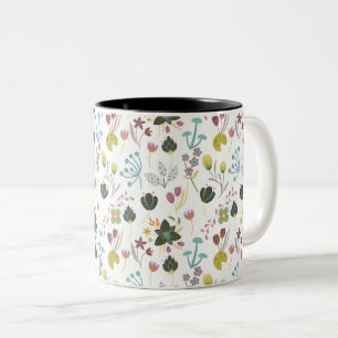 Tasse 2 Couleurs Modèle floral cool