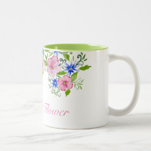 Tasse 2 Couleurs Modèle floral de printemps élégant