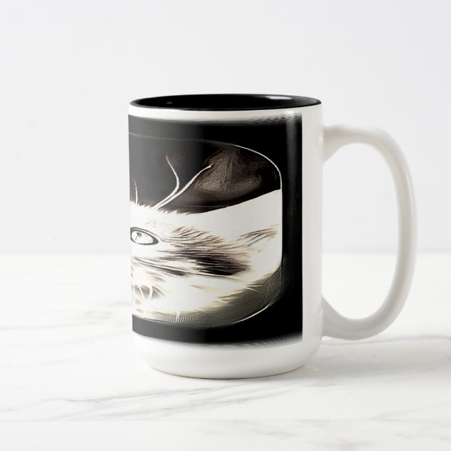 Tasse 2 Couleurs Modèles de chats : Luna 01-01 (Droit)