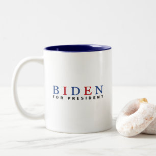 Tasse 2 Couleurs Moderne bleu rouge Joe Biden Président