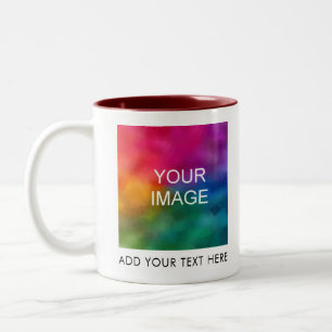 Tasse 2 Couleurs Moderne Elegant Clean Modèle télécharger photo ou