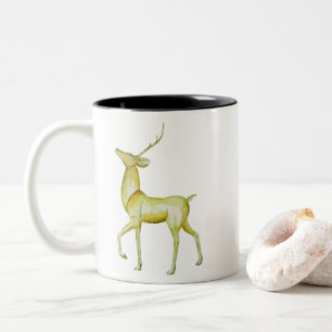 Tasse 2 Couleurs Moderne minimaliste Joyeux rennes de Noël
