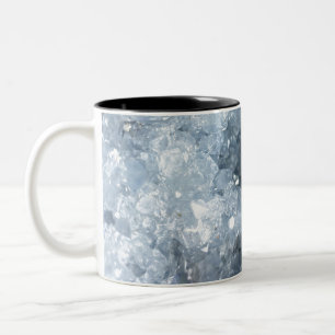 Tasse 2 Couleurs Moderne tendance Blue Celestite Crystal Agate Geod
