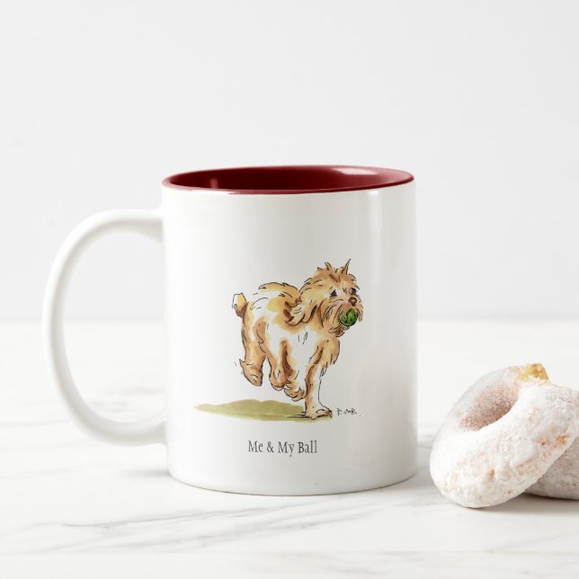 Tasse 2 Couleurs "Moi et ma boule" Cockapoo deux ont modifié la (Avec donut)