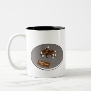 Tasse 2 Couleurs Molécule de caféine faite de chocolat