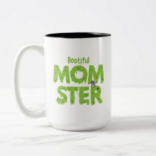Tasse 2 Couleurs Momster Botieux Maman Funny Puns Halloween