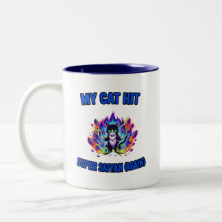 Tasse 2 Couleurs Mon chat devient Super Saiyan (encore)