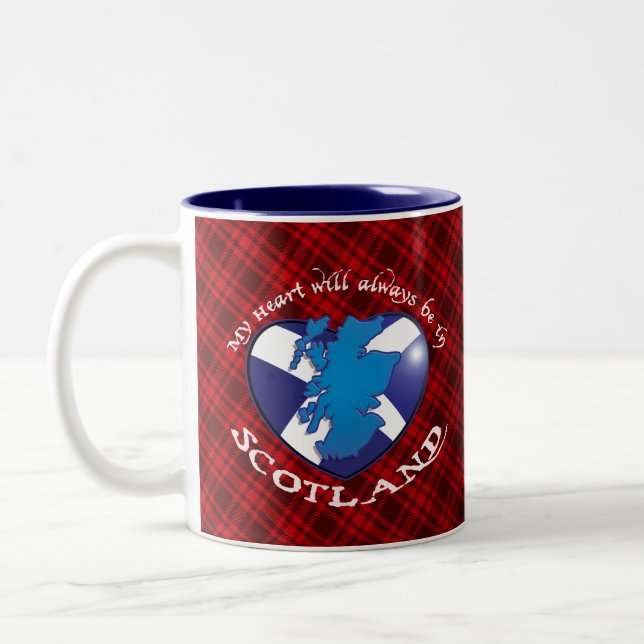 Tasse 2 Couleurs Mon coeur sera toujours en ÉCOSSE! (Gauche)
