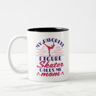 Tasse 2 Couleurs Mon patineur artistique préféré m'appelle maman