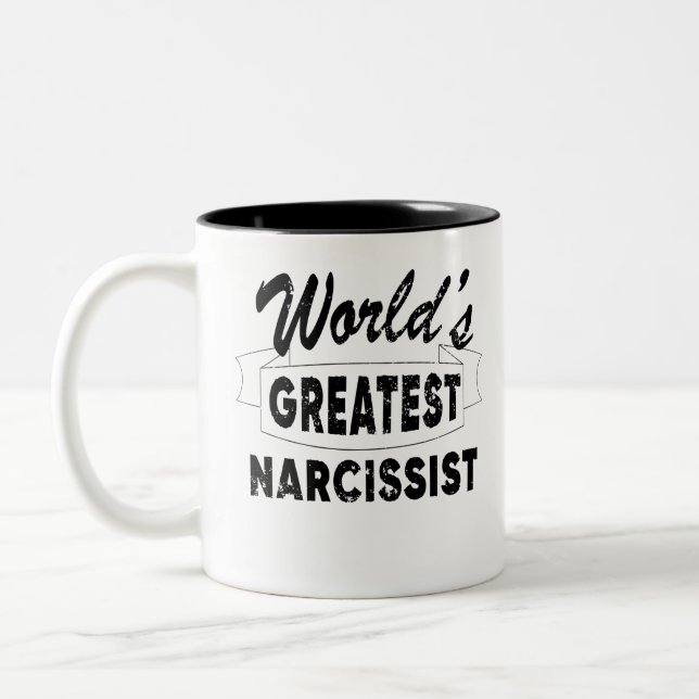 Tasse 2 Couleurs Monde le plus grand narcissiste (Gauche)