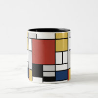 Mondrian Peinture Rouge Plane Jaune Noir Gris Bleu