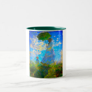 Tasse 2 Couleurs Monet Woman avec un parasol