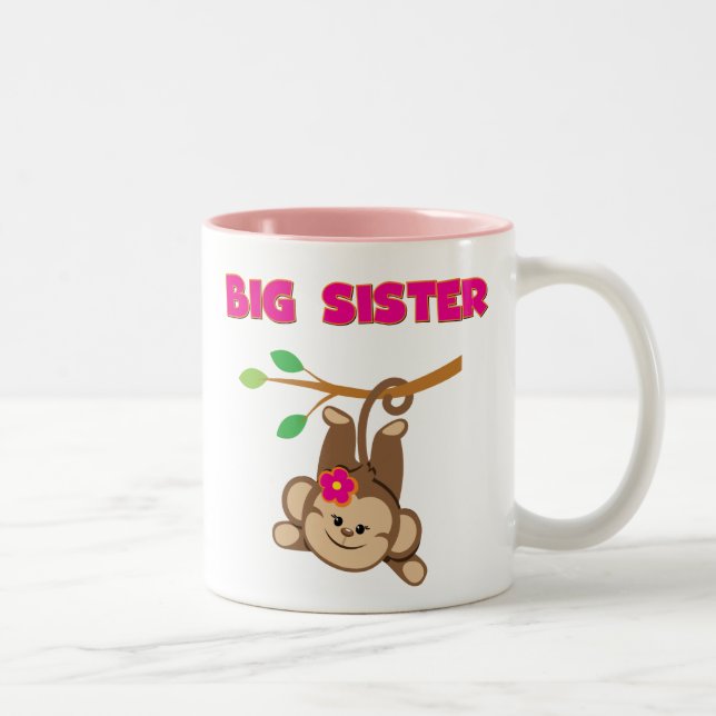 Tasse 2 Couleurs Monkey Big Sister (Droit)