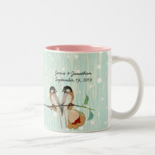 Tasse 2 Couleurs Monnaie Inséparable vintage de fleurs de cerisier