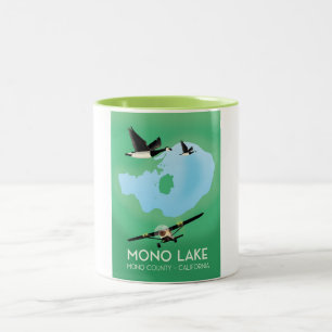 Tasse 2 Couleurs Mono Lake, Mono County, Californie affiche de voya