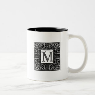 Tasse 2 Couleurs Monogramme argenté du Celtic "M"