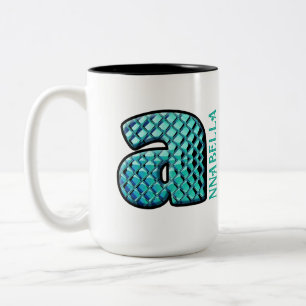 Tasse 2 Couleurs monogramme de verre - un