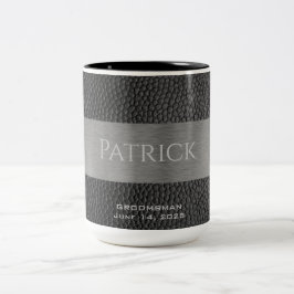 Tasse 2 Couleurs Monogramme d'impression en cuir et en métal