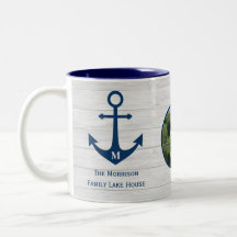 Monogramme Famille Lac Maison Vie