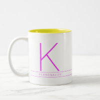 Monogramme néon minimaliste moderne et amusant