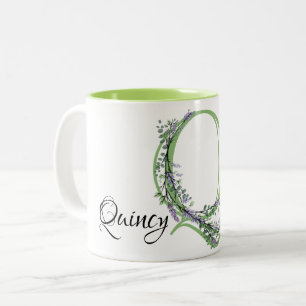 Tasse 2 Couleurs Monogramme Q Lavande Eucalyptus