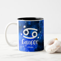 Monogramme, signe du cancer du zodiaque, galaxie b