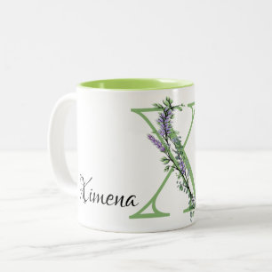 Tasse 2 Couleurs Monogramme X Lavande Eucalyptus