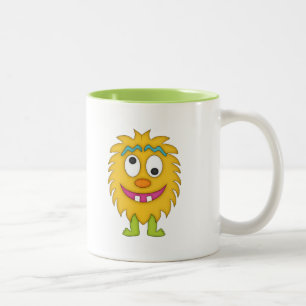 Tasse 2 Couleurs Monstre jaune mignon+Personnalisez le nom