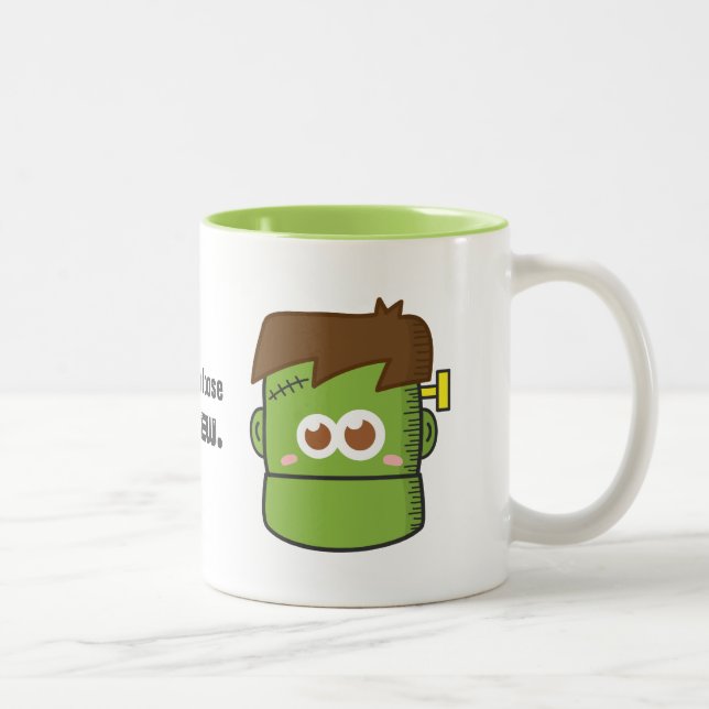 Tasse 2 Couleurs Monstre mignon de Frankenstein (Droit)