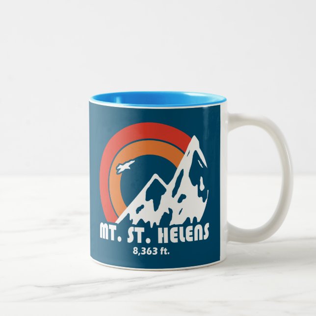 Tasse 2 Couleurs Mont St. Helens Washington Sun Eagle (Droit)