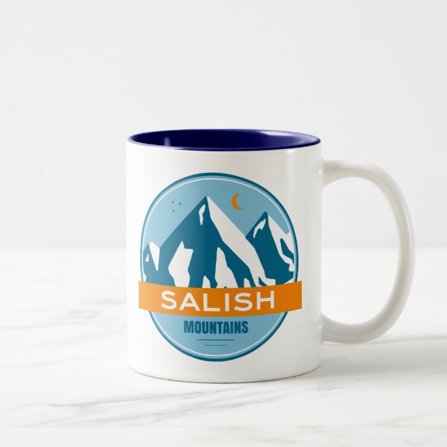 Tasse 2 Couleurs Montagnes Salish Montana (Droit)
