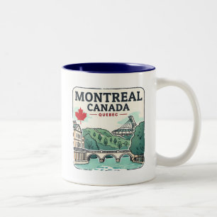 Tasse 2 Couleurs Montréal Canada Simple Ciel de la Ville