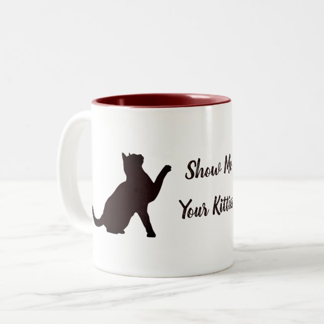 Tasse 2 Couleurs Montrez-Moi Vos Kitties (Devant gauche)