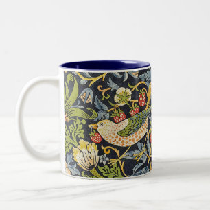 Tasse 2 Couleurs Morris Voleur de Fraises Bleu Nuit Art Fin Vintage