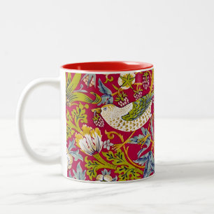 Tasse 2 Couleurs Morris Voleur de Fraises Rouge Framboise Citron Fl