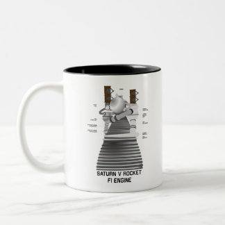 Tasse 2 Couleurs Moteur Saturn V Rocket F-1