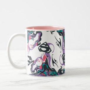 Tasse 2 Couleurs Motif 3 de remous d'éclaboussure de couleur de