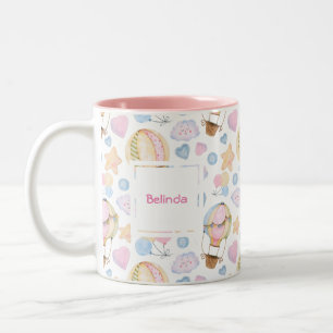 Tasse 2 Couleurs Motif aquarelle fantaisiste de montgolfière