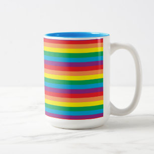 Tasse 2 Couleurs Motif arc-en-ciel simple