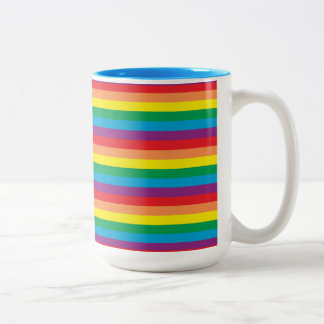 Tasse 2 Couleurs Motif arc-en-ciel simple